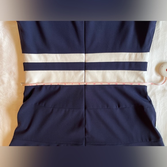 Lauren Ralph Lauren Stretch Jersey Sleeveless Midi Dress Navy Blue Size 12 EUC - Picture 4 of 6